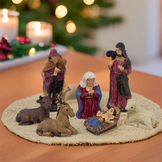 7 - Piece Mini Christmas Nativity Set | Traditional Holy Family Figurines