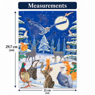 Yuletide with the Ancestors Christmas Advent Calendar, A4 Woodland Wildlife