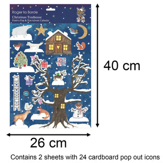 3D Christmas Advent Calendar Christmas Treehouse Pop & Slot Advent Calendar | Pop Up Advent Calendar Freestanding Advent Calendar | Advent Calendar House