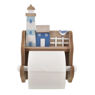 Nautical Bathroom Toilet Roll Holder | Wooden Lighthouse Toilet Roll Holder