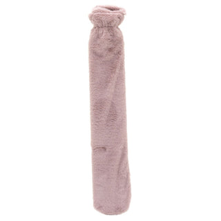 72cm Deluxe Faux Fur Long Hot Water Bottle | Hot Water Bottle With Cover | Natural Rubber Hot Water Bottles - Colour Varies One Supplied