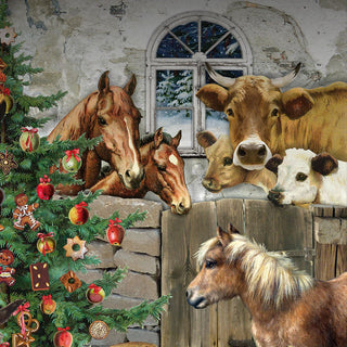 Large Christmas Advent Calendar Christmas At The Farm | Animal Advent Calendar Traditional Advent Calendar | Picture Advent Calendar Paper Advent Calendar