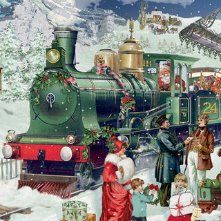Christmas Advent Calendar Santa's Express | Christmas Train Advent Calendar Traditional Advent Calendar | The Christmas Railway Picture Advent Calendar Paper Advent Calendar