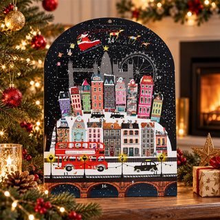 London Skyline Christmas Advent Calendar with 24 Doors and Glitter Details