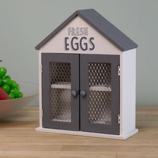 Bistro Cafe Wooden Egg House Egg Holder | Kitchen Egg Rack House For Six Eggs