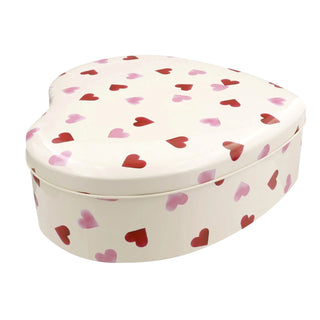 Emma Bridgewater Pink Hearts Large Storage Tin | Heart Shaped Pink Kitchen Tin