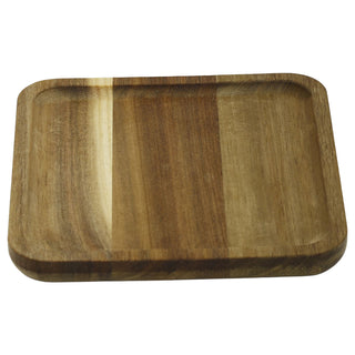 Wooden Trinket Tray, 15cm Acacia Wood Trinket Dish Jewellery Catch-All
