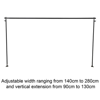 Extendable Up & Over Table Rod With Clamps | Table Rail For Hanging Decorations