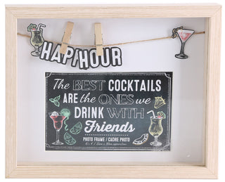 Clothes Line Wooden Box Frame With Pegs For Cocktail Party Photo 4 x 6 ~ Design Vary