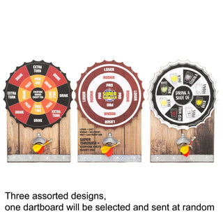 2 In 1 Wooden Magnetic Dartboard Drinking Game And Bottle Opener | Drinking Games For Adults Shot Roulette Darts Drinking Game | Adult Party Games