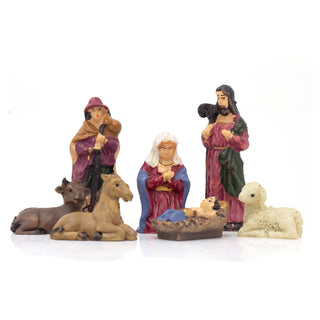 7-Piece Mini Christmas Nativity Set | Traditional Holy Family Figurines