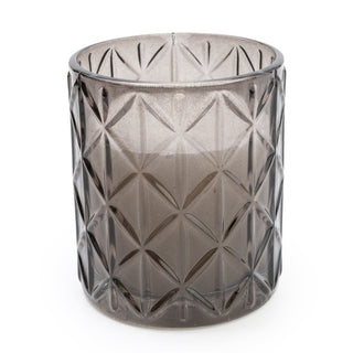 Woodsage & Sea Salt Scented Candle, 10cm Black Glass Jar with White Wax