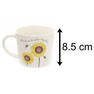Beautiful Honey Bee Coffee Mug | Ceramic Sunflower Tea Cup | Bumble Bee Hot Drinks Mugs Cups