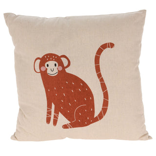 Children's Safari Animal Cushion | Kids Jungle Animal Scatter Cushion - Monkey