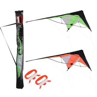 Dual Line Stunt Kite | Easy Fly Kids Adults Sports Kite | Power Kite Stunt Kite - Colour Varies One Supplied