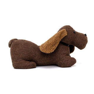 Max the Boucle Long Eared Dog Doorstop | Novelty Decor Fabric Animal Door Stop