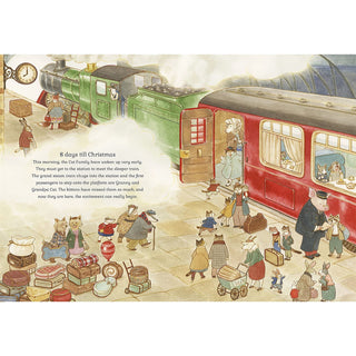Cat Family Christmas Advent Calendar Lift-the-Flap Book, 24-Page Advent Book