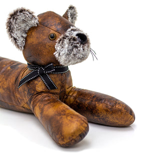 Faux Leather Cat Draught Excluder | Fabric Animal Door Draft Excluder Cushion
