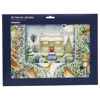 Snowy Cottage 3D Christmas Advent Calendar, Freestanding Picture Calendar