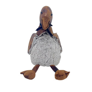 Edgar Duck Door Stop, 32cm Weighted Faux Leather Bird Doorstop - 1.7kg