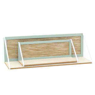 Set Of 2 Wooden Floating Display Shelves | Pack Of 2 Wood Shelf Storage Racks | Modern Shelving Sets