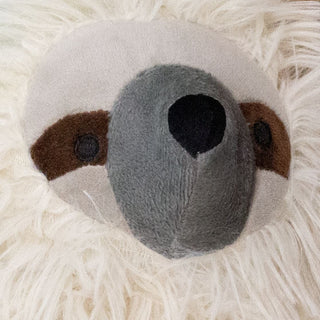 Shaggy Sloth Doorstop | Sloth Shaped Door Stop Fabric Animal Doorstop - Cream