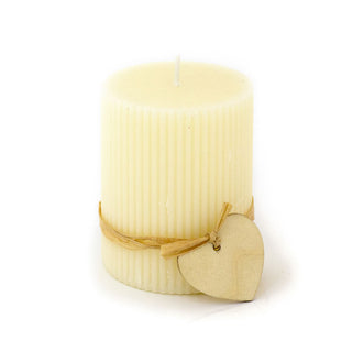 Scented Church Pillar Candle | Pomegranate Spruce Heart & Cream Pillar Candle