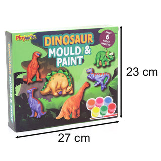 Childrens Dinosaur Mould And Paint Fridge Magnet Set | Kids Jurassic Dinosaur Activity Set | Dino Mould And Paint Kits For Kids
