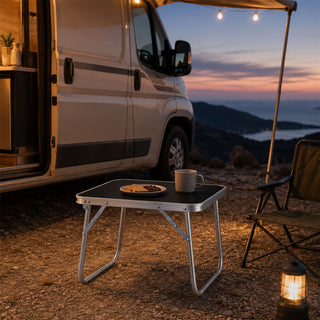 Lightweight Folding Camping Table, 40x30cm Aluminium Portable Outdoor Side Table