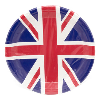 Pack Of 8 Union Jack Party Plates | Set Of 8 Great Britain Union Jack Paper Plates | Queens Platinum Jubilee Party Plates