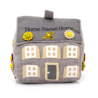 Decorative Grey Cottage Doorstop | Home Sweet Home Door Stop House Door Stopper