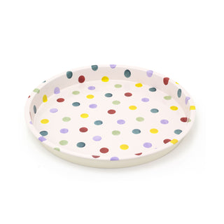 Emma Bridgewater Round Polka Dot Deep Well Tin Tray | Kitchen Serving Tray