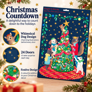 Bow Wow Wow Christmas Advent Calendar, 42cm Picture Dog Advent Calendar