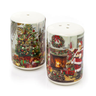 Fine China Santa and Christmas Tree Salt & Pepper Shakers | Salt and Pepper Pots