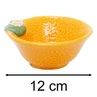 Orange Shaped Snack Bowl, 200ml Ceramic Serving Bowl, Nibbles Dish - 12cm