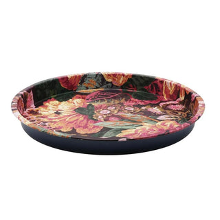 Sanderson - Very Rose & Peony Deep Well Tray | Round Kitchen Serving Tray - 30cm