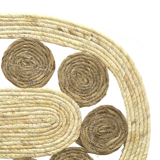 80cm Oval Bohemian Rug Braided Area Rug | Woven Rugs Entrance Rug Oval Scatter Rugs | Woven Braided Area Rugs