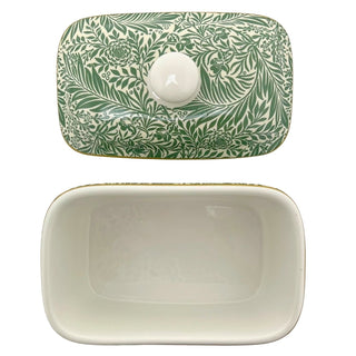 William Morris Larkspur Butter Dish, Fine China Butter Dish with Lid - 16cm