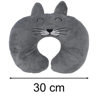 Childrens Neck Pillow Kids Travel Pillow Animal Plush Neck Support Pillow - Cat