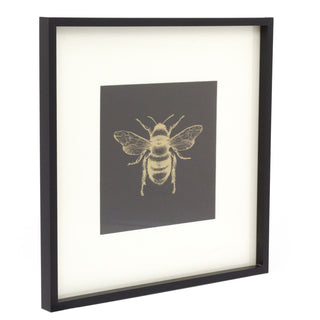 Set Of 2 Bee Pictures For Walls | 2 Piece Bee Wall Art Framed Bee Prints | Pack Of Two Bee Decorations Framed Wall Art