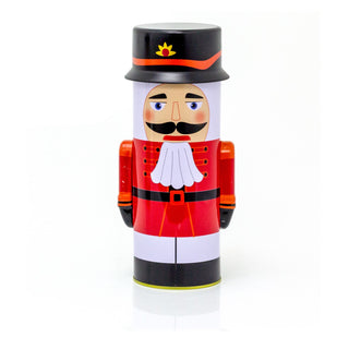 Christmas Nutcracker Storage Tin | 3D Nutcracker Soldier-Shaped Biscuit Tin