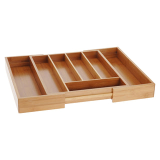 Extendable Cutlery Tray | 7-compartment Cutlery Drawer Organiser - 28 to 45cm