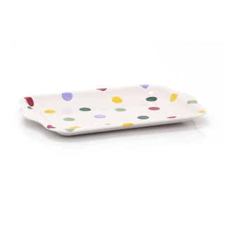 Emma Bridgewater Polka Dot Small Tin Tray | Tea Tray With Handles 24cm