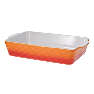 Large Orange  Ombre Stoneware Baking Dish, 30x19x7cm Casserole Dish - 1.8L