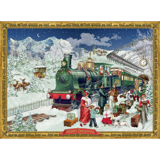 Christmas Advent Calendar Santa's Express | Christmas Train Advent Calendar Traditional Advent Calendar | The Christmas Railway Picture Advent Calendar Paper Advent Calendar