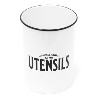 17cm White Kitchen Cutlery Holder Pot | Kitchen Utensil Drying Rack Cutlery Caddy Case | Multi-Purpose Organiser For Silverware