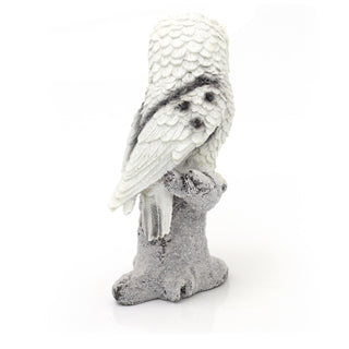 Snowy Owl Christmas Ornament | 21cm Resin Winter Bird Christmas Decoration | White Snow Owl Statue Figurine - Design Varies One Supplied