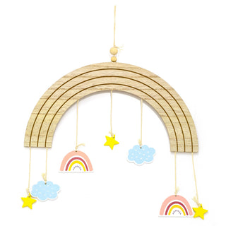 Children's Rainbow Shaped Hanging Decoration | Wooden Hanging Decor For Kids