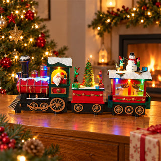 Christmas Express LED Train Decoration, 38cm Light Up Christmas Railway