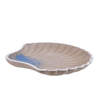 Nautical Wooden Shell Tray Jewellery Dish Rustic Seashell Trinket Dish Key Bowl